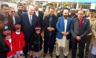 His Highness Prince Karim Aga Khan arrives at Gilgit Airport