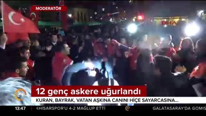 Asker uğurlamasında duygu dolu anlar