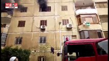 قارئ يشارك بفيديو حريق شقة بالحى العاشر فى مدينة نصر