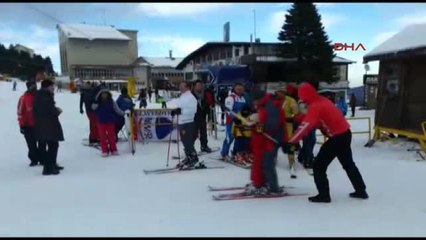 Bursa 'Beyaz Cennet'te Kayak Keyfi