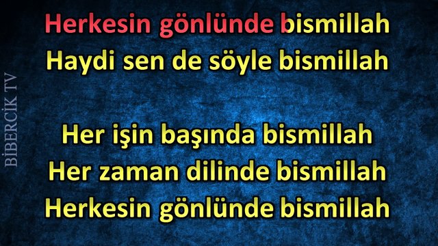 Bismillah ilahisi Karaoke (Her İşin Başında Bismillah Alt Yapı Takipli İlahi)