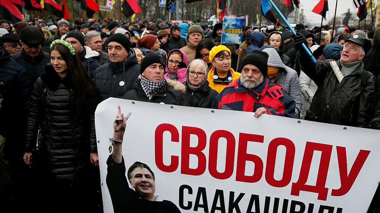 Kiew: Kundgebung für Saakaschwili