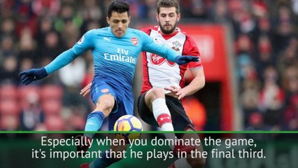 Difficult for Sanchez to score when he drops deep - Wenger
