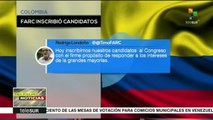 FARC inscribe candidatos para elecciones legislativas 2018