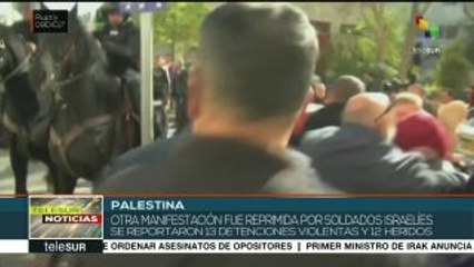 La policía israelí detiene a 13 palestinos durante protesta pacífica