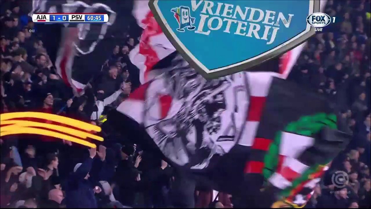 1-0 David Neres Goal Holland  Eredivisie - 10.12.2017 AFC Ajax 1-0 PSV Eindhoven