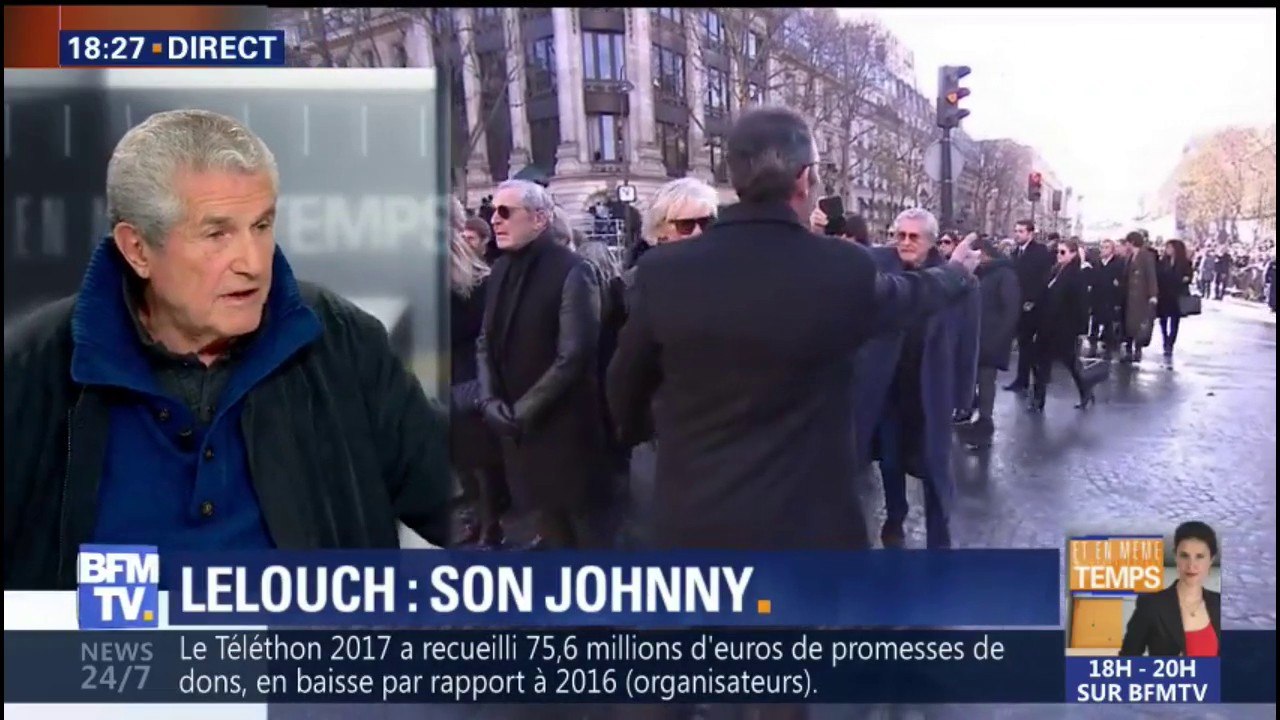 " #JohnnyHallyday est entré au Panthéon du public", l’hommage de Claude Lelouch