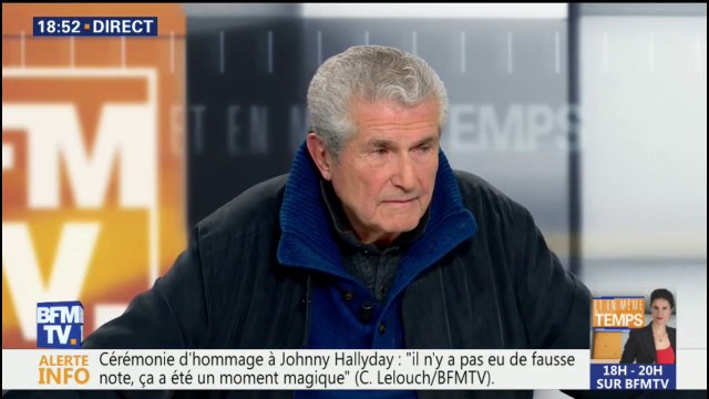 Claude Lelouch: J’ai vu l’amour dans le regard des proches de Johnny Hallyday