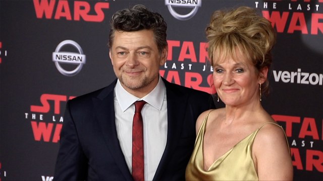 Andy Serkis and Lorraine Ashbourne Star Wars The Last Jedi World Premiere Red Carpet