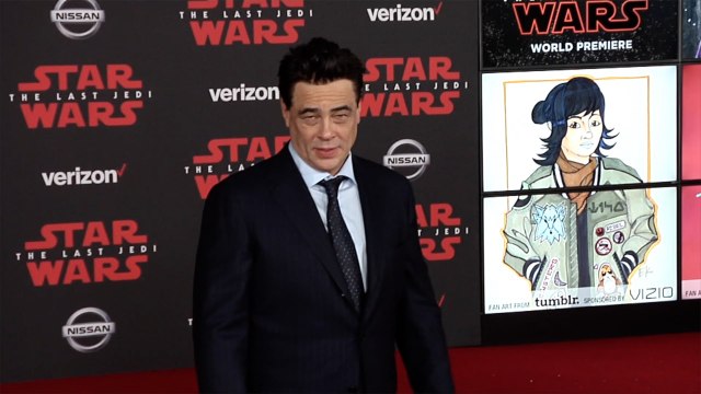 Benicio del Toro Star Wars The Last Jedi World Premiere Red Carpet