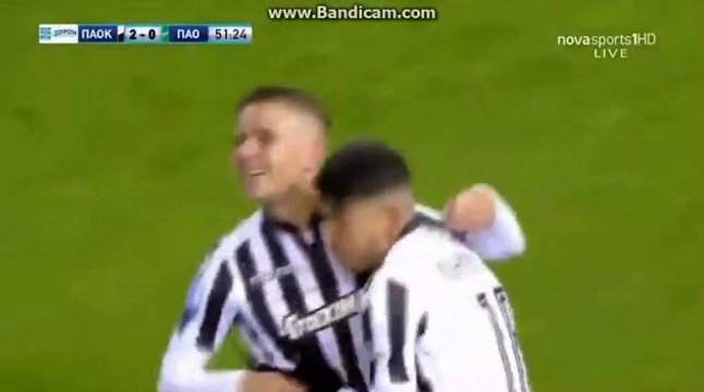 2-0 Dimitrios Pelkas Second AMAZING Goal - PAOK 2-0 Panathinaikos 10.12.2017