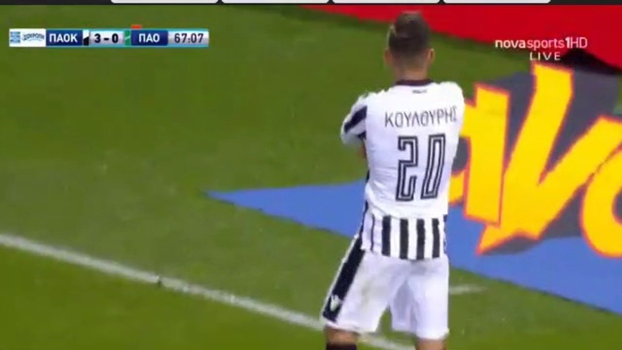 3-0 Efthymios Koulouris Goal - PAOK 3-0 Panathinaikos 10.12.2017