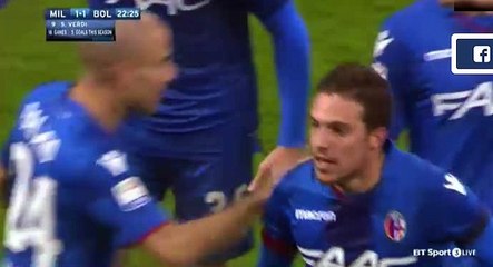 Milan - Bologna 1-1 GOAL Verdi 10-12-2017