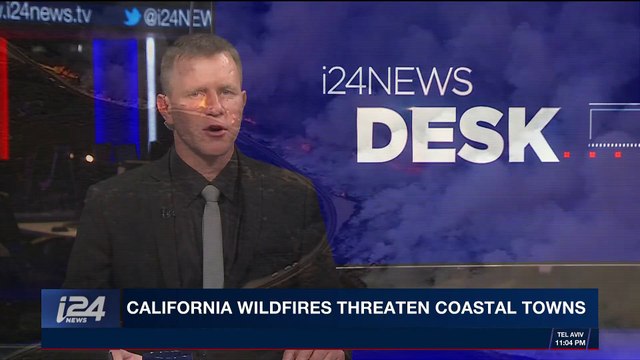 i24NEWS DESK | California wildfires threaten coastal towns | Sunday, December 10th 2017