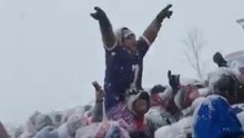 Lake-Effect Snow Does Not Deter Buffalo Bills Fans