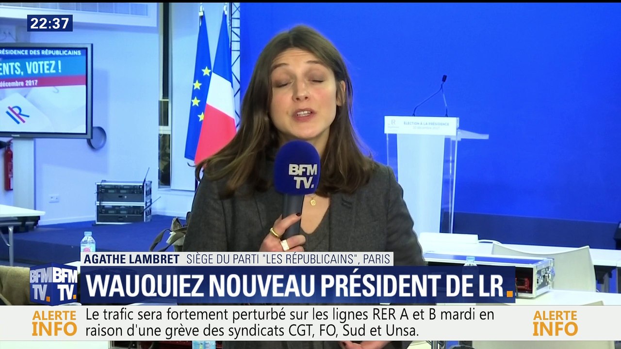 Laurent Wauquiez élu à la tête du parti "Les Républicains"