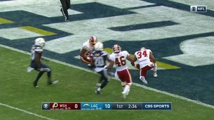Byron Marshall falls over on kickoff, nearly muffs return