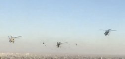 Swarm of Helicopters Flies Over Baghdad as Iraq Declares Victory Over ISIS
