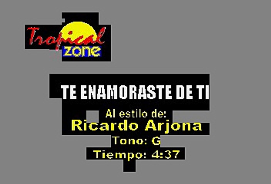 Te Enamoraste De Ti - Ricardo Arjona (Karaoke)