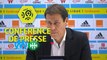 Conférence de presse Olympique de Marseille - AS Saint-Etienne (3-0) : Rudi GARCIA (OM) - Jean-Louis GASSET (ASSE) / 2017-18