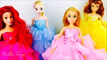 ❤️DISNEY PRINCESS❤️WONDERFUL DRESSES FASHION SHOW ❤️ELSA FROZEN RAPUNZEL ARIEL BELLE DOLLS-uRZlU38kzLw