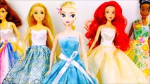 DISNEY PRINCESS DRESS UP FASHION SHOWELSA FROZEN RAPUNZEL ARIEL BELLE TIANA DOLLS-aepPG7HONKA