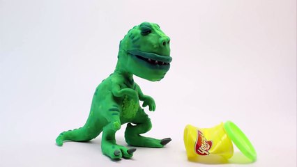 DinocMotion Angry T-Rex Dinosaur  Frozen Play Doh Cartoon Stop Motion-zXrXwv0luxg
