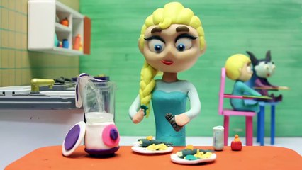 Princess Elsa takes care of the Babies  Frozen Play Doh Cartoon Stop Motion-3ik3f_VoMoM