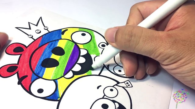 Angry Birds Coloring Rainbow Pigs For Learning Colors Angry Birds Coloring Book-bGAWoF6W6Ec