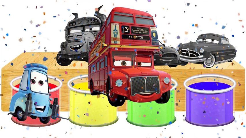 Bathing Colors Fun Disney Cars 3 Miss Fritter Cars Colors Shower to Learn Colors For Children-PhmyHuw9ucU