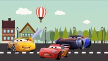 Disney Cars 3 McQueen Jackson Storm Cruz Ramirez vs King Kong Giant Foot to Learn Colors for Kids-yfjT9xKWkV8