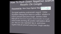 How To Push Down Negative Search Results On Google