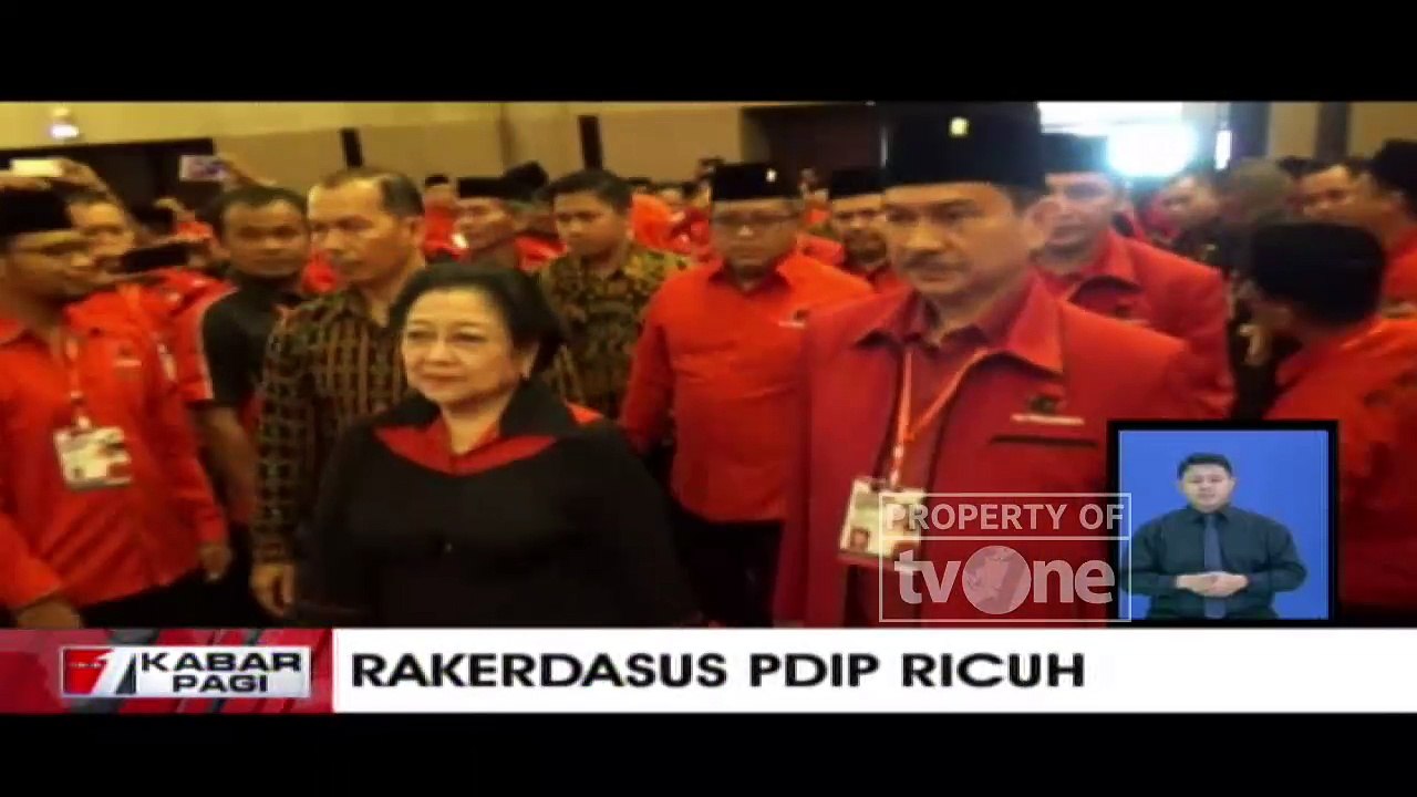 Rakerdasus PDIP di Makassar Ricuh