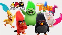 Angry Birds Transform into Trolls Moive - Angry Birds Movie Transform For Learing Colors-Npna-0Bd1xo