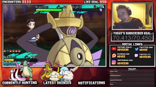 SHINY DRAGONAIR LIVE REACTION! Pokémon Sun and Moon Live Shiny Pokemon Hunting Reaction!-2bx3NChPSMU