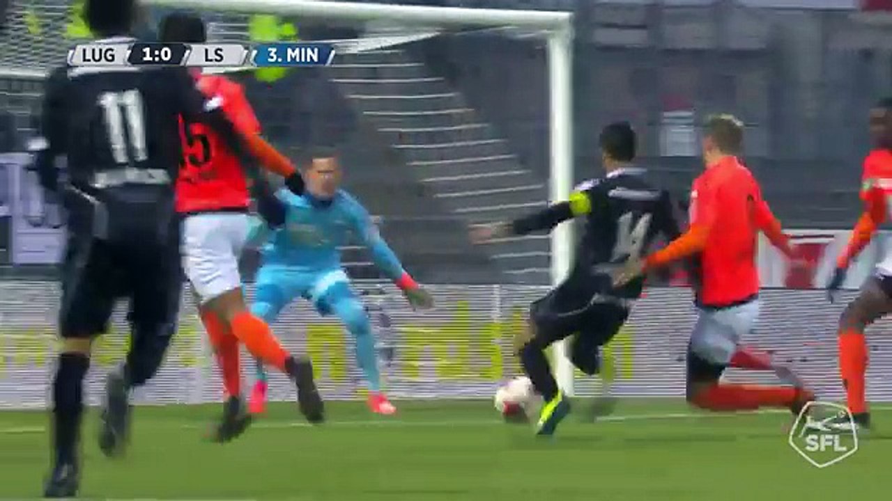 Lugano 1:2 Lausanne (Swiss Super League 10 Dezember 2017)