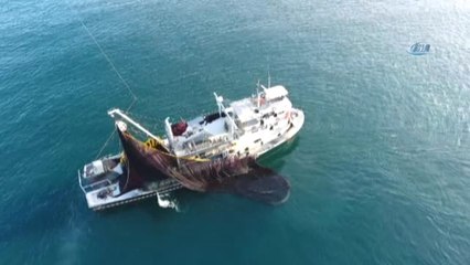 Kareniz'de Balık Avı Drone ile Havadan Görüntülendi