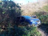 Beykoz'da Yoldan Çıkan Lüks Araç Metrelerce Aşağı Uçtu