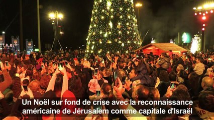 Liban: illumination du sapin de Noël à Beyrouth