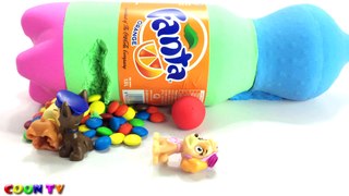 Learn Colors Kinetic Sand Candy M&M VS Fanta Funny Kids Surprise Toys How To Make For Children
