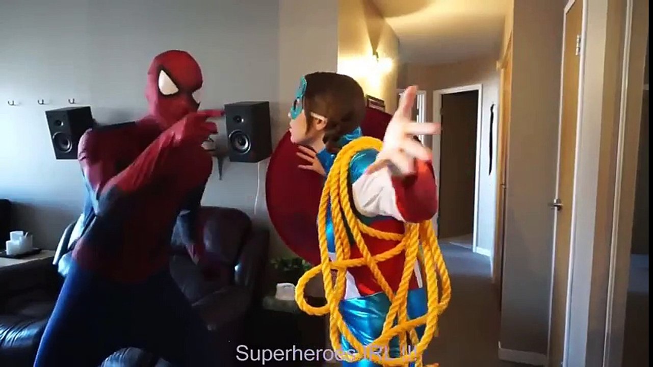 #13Spiderman, Frozen Elsa & Captain america girl VS Joker! Superhero Fun in real life! and Color (2) | Superheroes | Spiderman | Superman | Frozen Elsa | Joker