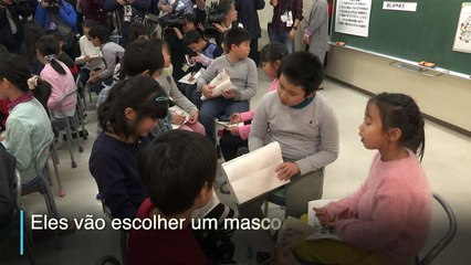 Crianças japonesas escolhem mascote das Olimpíadas