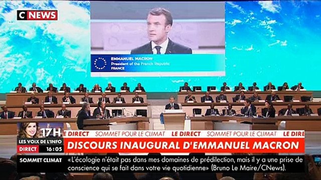 On est en train de perdre la bataille contre le réchauffement climatique a déclaré Emmanuel Macron