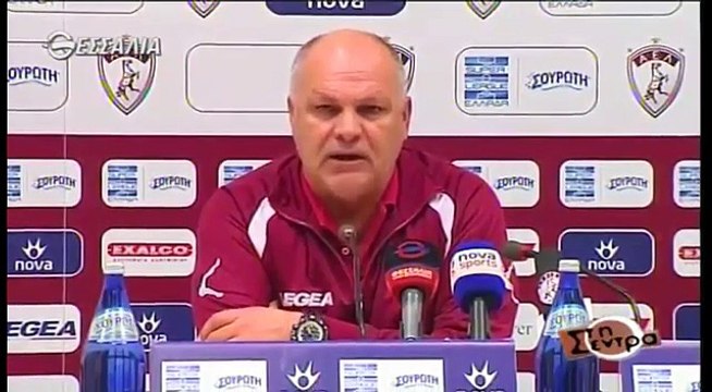 14η ΑΕΛ-Ξάνθη 1-0 2017-18 Συνέντευξη τύπου-Στη σέντρα,Tv thessalia