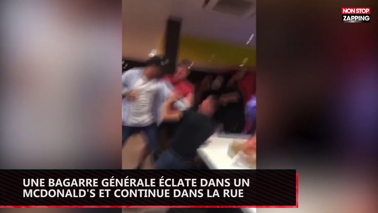 Une bagarre générale éclate dans un McDonald's et continue dans la rue (vidéo)