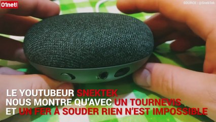 Ce bricoleur installe une prise jack dans sa Google Home Mini