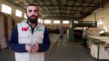 Suriye'de Kurulan Fabrikada 2,5 Ton Sargı Bezi Üretildi
