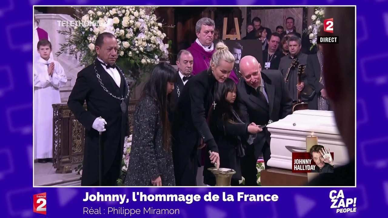 Les images émouvantes de l'adieu de Laetitia, Jade et Joy à Johnny Hallyday