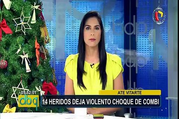 Ate Vitarte: violento choque de combi deja 14 heridos