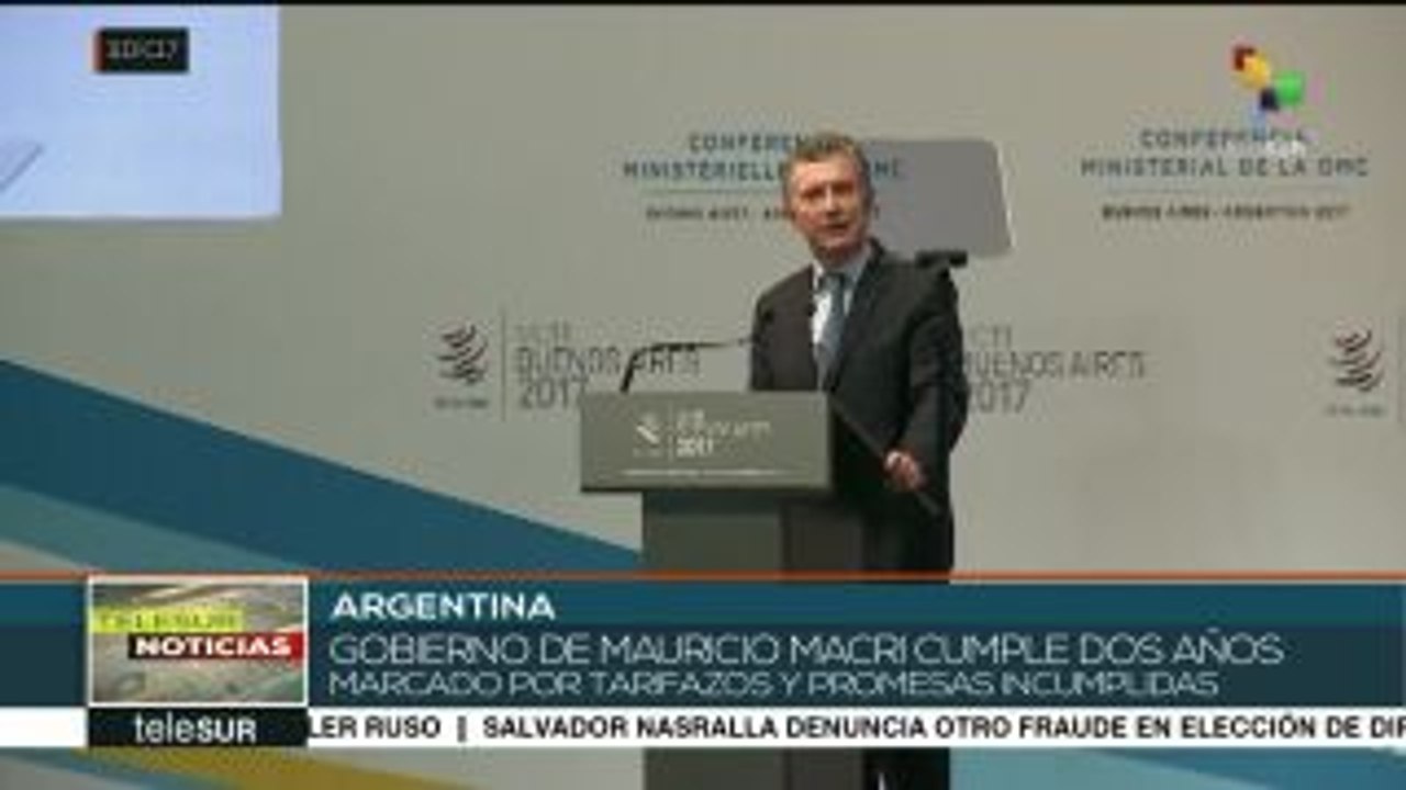 Pdte. argentino cumple dos años marcado por las promesas incumplidas